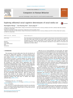 Exploring influential social cognitive