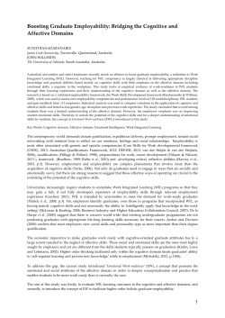 Boosting graduate employability: Bridging the cognitive and affective