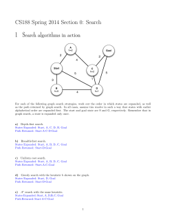 CS188 Spring 2014 Section 0: Search