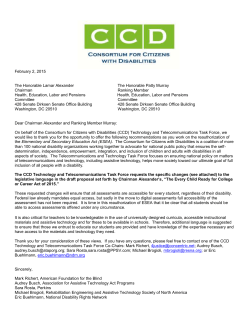 Health, Education, Labor and Pensions Committee Senate Request