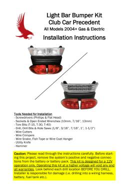 Light Bar Bumper Kit Club Car Precedent