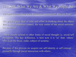 Self-esteem - f