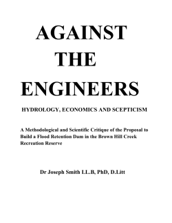Dr Joseph Smith: A Critique of the Proposal to Build a Flood