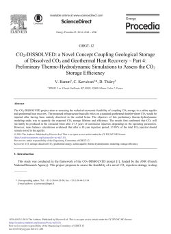 CO2-DISSOLVED: a Novel Concept Coupling Geological Storage of