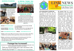 LINK NEWS - Link House Trust