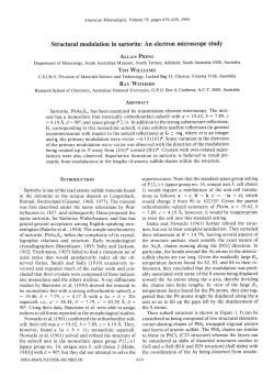 Structural modulation in sartorite: An electron microscope study Ar.r
