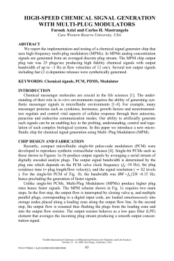 high-speed chemical signal generation with multi