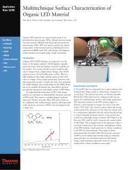 Multitechnique Surface Characterization of Organic LED Material