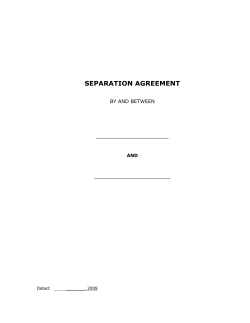 separation agreement - Alaska Association of Collaborative