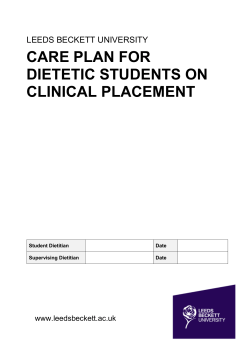 Care Plan - Leeds Beckett University