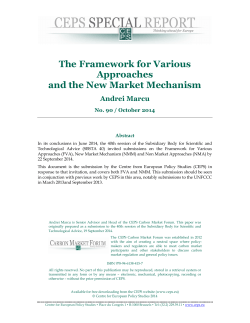 The Framework for Various Approaches and the New Market