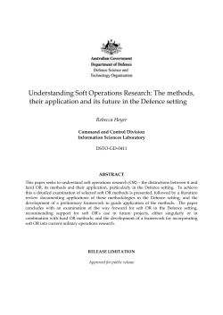Understanding Soft Operations Research
