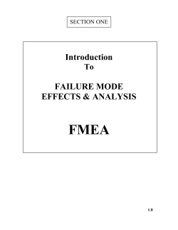 Introduction to FMEAs