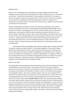 INTRODUCTION Alcohol is one of the leading causes of morbidity