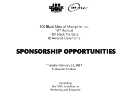 EVENT OVERVIEW - 100 Black Men of Memphis