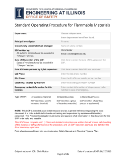 SOP Flammables v1.0