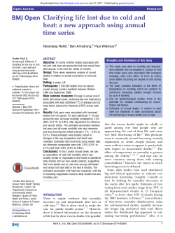 Clarifying life lost due to cold and heat: a new approach