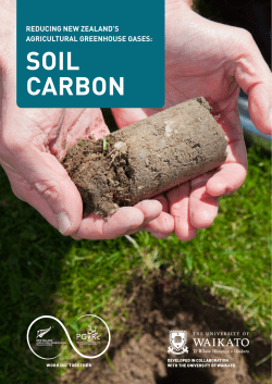 soil carbon - New Zealand Agricultural Greenhouse Gas Research
