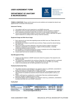 User Agreement Form - Melbourne Advanced Microscopy Facility