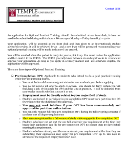 In order to apply: