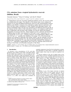 CO2 emissions from a tropical hydroelectric reservoir