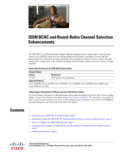 ISDN BCAC and Round-Robin Channel Selection