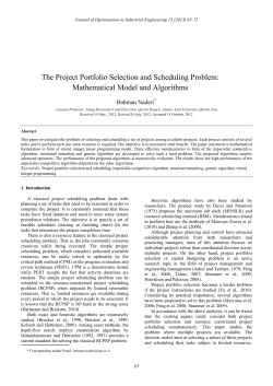 The Project Portfolio Selection and Scheduling Problem