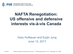 NAFTA Renegotiation: US offensive and defensive interests vis-&agrave;