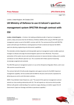 Spectrum Auction Training Information