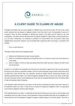 a client guide to claims of abuse
