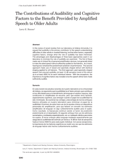 The Contributions of Audibility and Cognitive Factors to the Benefit