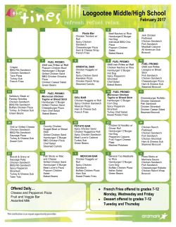Loogootee Middle/High School February 2017 Offered Daily&hellip;