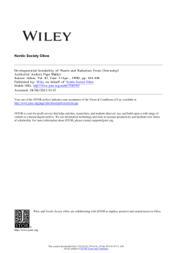 Developmental Instability of Plants and Radiation from