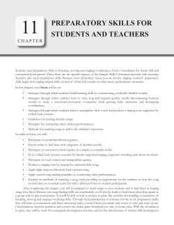 Preparatory Skills Chapter