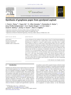Synthesis of graphene paper from pyrolyzed asphalt - BYU