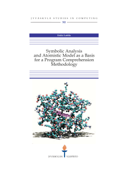 Symbolic Analysis and Atomistic Model as a Basis for a Program