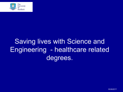 Workshop 5: Saving lives with Science and Engineering
