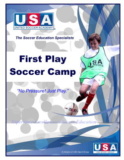 First Play Soccer Camp - United Soccer Academy