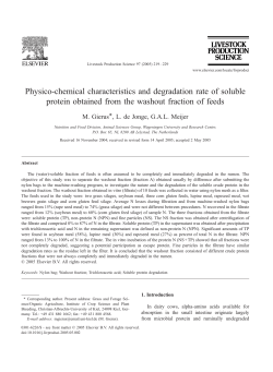 Physico-chemical characteristics and degradation rate of soluble
