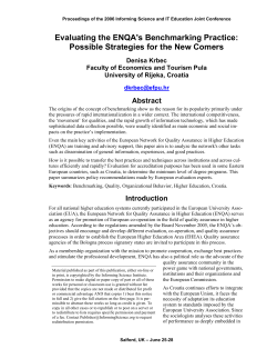 Evaluating the ENQA`s Benchmarking Practice: Possible Strategies