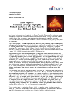 Citibank Customers Win Everyday with their Citi Credit