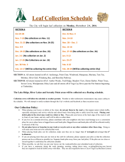 Leaf Collection Schedule
