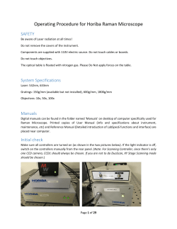 Operating Procedure for Horiba Raman Microscope