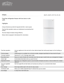 Frost-free refrigerator-freezer with two doors in slim width