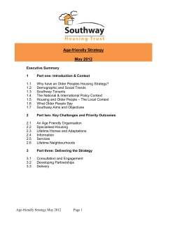 Age-friendly Strategy - Southway Housing Trust