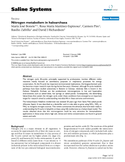 Nitrogen metabolism in haloarchaea | SpringerLink