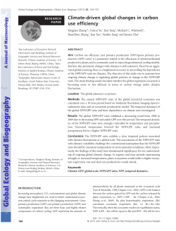 Climatedriven global changes in carbon use efficiency