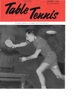 1. Oct 1959 - Table Tennis England