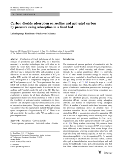 Carbon dioxide adsorption on zeolites and activated carbon by