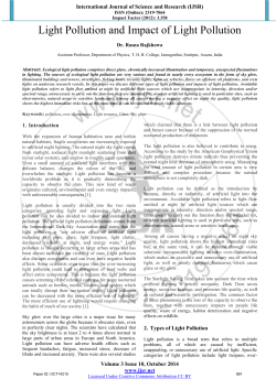 Light Pollution and Impact of Light Pollution
